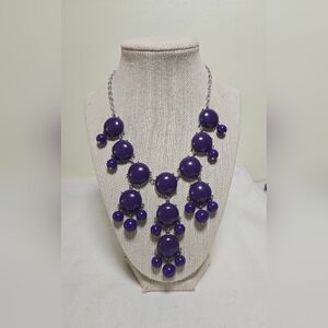 Elegant Purple Statement Necklace